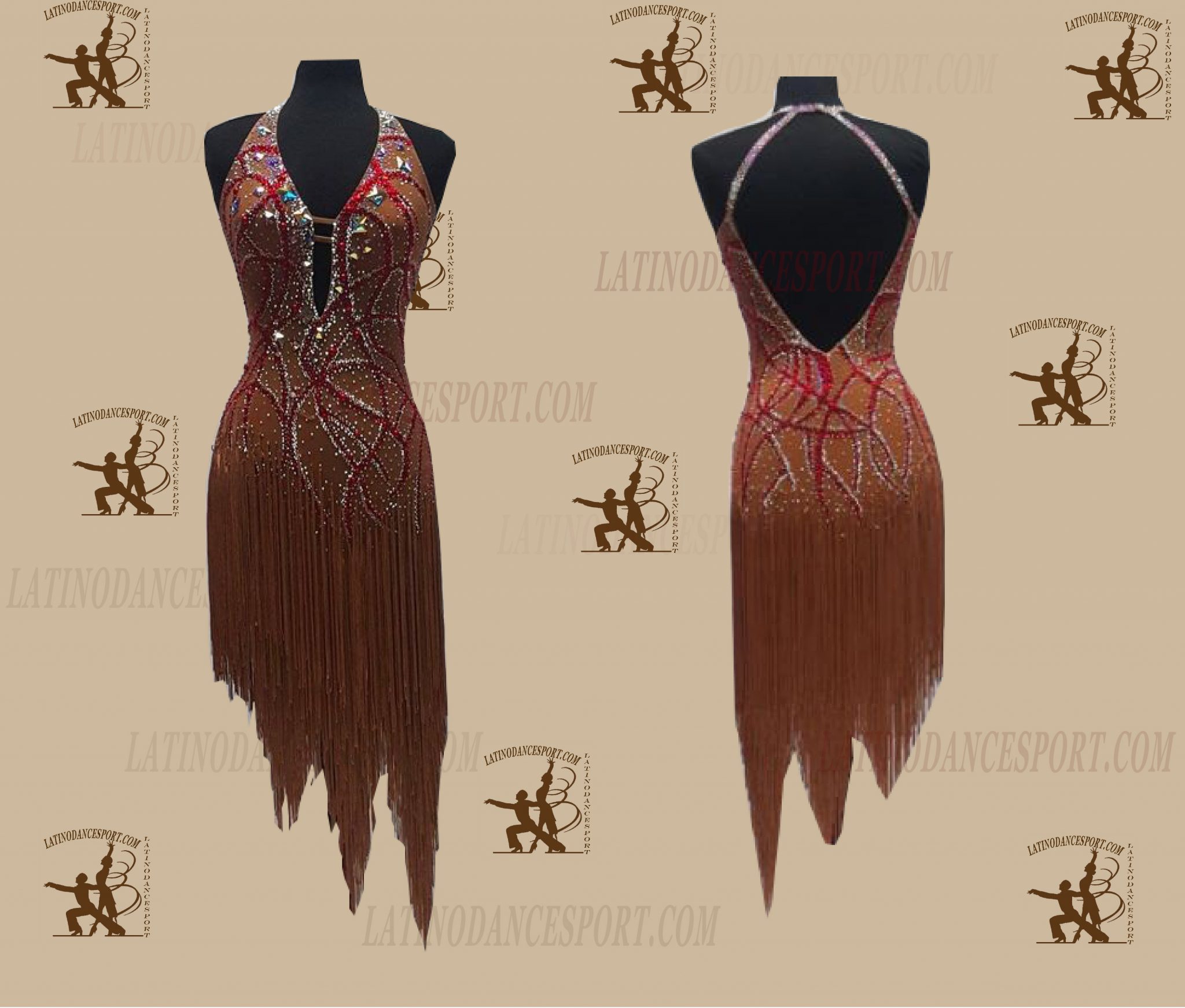 Ballroom LATIN RHYTHM Dance Dress-LDS-62