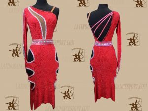 LATINODANCESPORT.COM-Ballroom LATIN RHYTHM Dance Dress-LDS-72